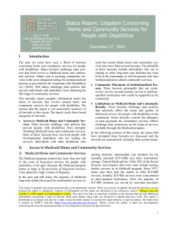 Status Report - Human Services Research Institute