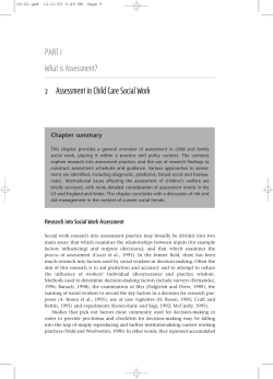 PART I What is Assessment? 2 Assessment in Child Care