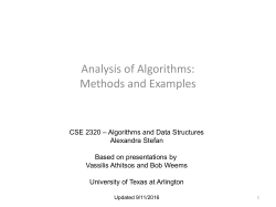 and f(n) - The University of Texas at Arlington