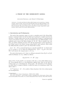 A Proof of the Morse-Bott Lemma - Personal.psu.edu