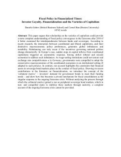 Fiscal Policy in Financialized Times: Investor Loyalty