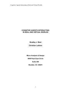 Cognitive agents interacting in real and virtual worlds