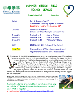 summer sticks field hockey league