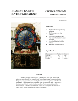 PLANET EARTH Pirates Revenge Arcade Game