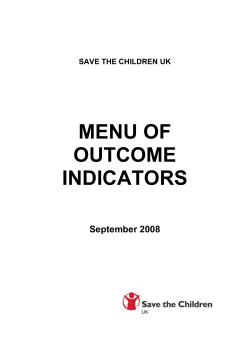 menu of outcome indicators