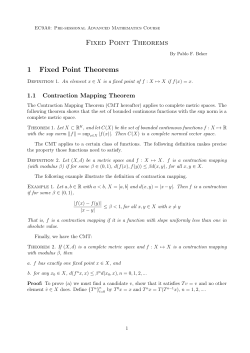 Fixed Point Theorems