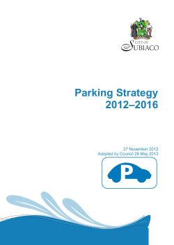 Parking Strategy 2012&ndash;2016