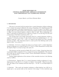 SOME REMARKS ON CENTRAL ELEMENTARY