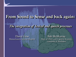 From Sound to Sense and back again