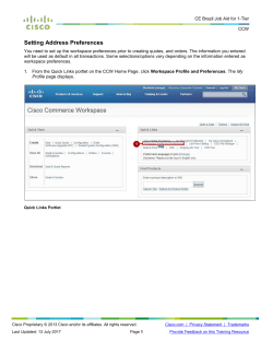 CSCC Upgrade Subscription Job Aid for Internals