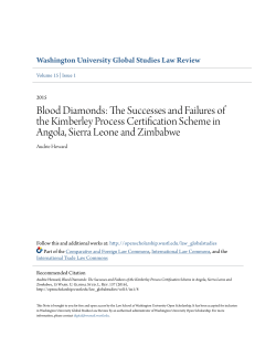 Blood Diamonds: The Successes and Failures of the Kimberley