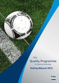 FIFA QUALITY PROGRAMME FOR GOAL