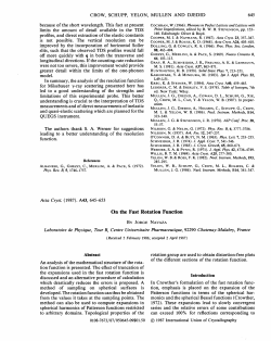 On the Fast Rotation Function Laboratoire de
