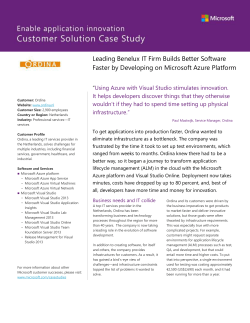 Leading Benelux IT Firm Builds Better Software Faster by