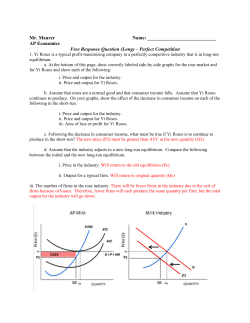 Mr. Maurer Name: AP Economics Free Response Question (Long