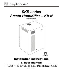 SKR series Steam Humidifier &ndash; Kit N