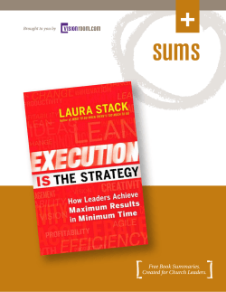 Execution Is The Strategy by Laura Stack