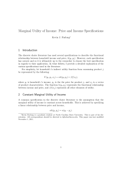 Marginal Utility of Income
