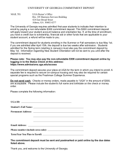 university of georgia commitment deposit