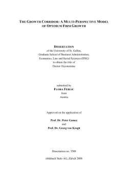 the growth corridor: am ulti-perspective model of optimum firm growth