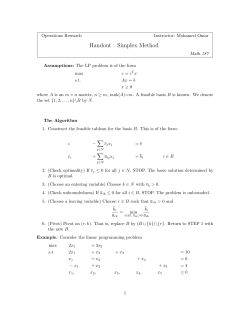Simplex Method