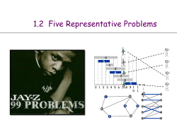 1.2 Five Representative Problems