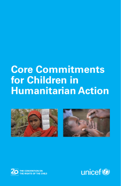 Core Commitments for Children in Humanitarian Action