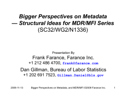 farance - SC32 WG2 Metadata Standards Home Page