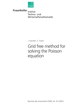Grid free method for solving the Poisson equation