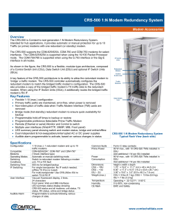 CRS-500 1:N Modem Redundancy System