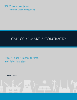 can coal make a comeback? - Center on Global Energy Policy