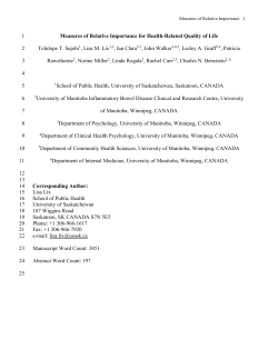 Measures of Relative Importance for Health-Related
