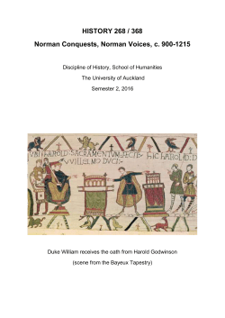 Topic 5: Normans in Italy and Sicily