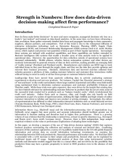 Strength in Numbers: How does data-driven decision