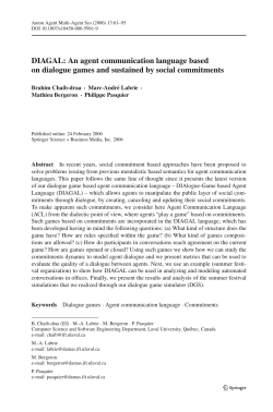 DIAGAL: An agent communication language based on dialogue