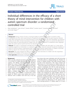 Individual differences in the efficacy of a short theory of mind
