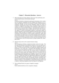 Chapter 3 - Discussion Questions - Answers What information do