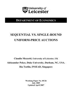 sequential vs. single-round uniform-price auctions