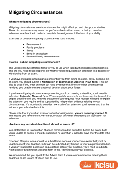 Mitigating Circumstances