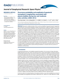 Occurrence probability and amplitude of equatorial ionospheric