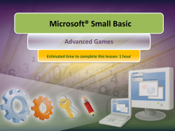 4.4 - Advanced Games - Microsoft Center