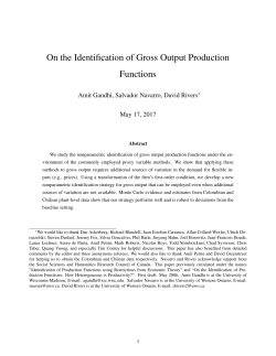 On the Identification of Gross Output Production Functions