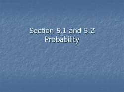 Section 6.1 and 6.2 Probability