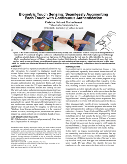 Biometric Touch Sensing: Seamlessly Augmenting