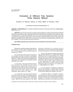 Evaluation of Different Post Systems: Finite Element Method