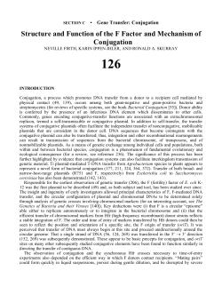 Structure and Function of the F Factor and Mechanism