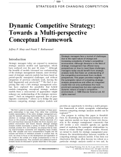 Dynamic Competitive Strategy - Scheller College of Business