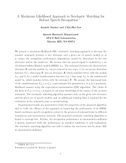 A Maximum-Likelihood Approach to Stochastic