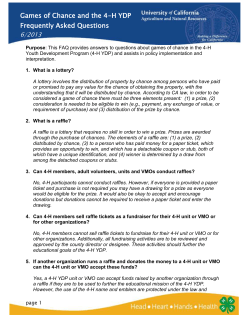 Games_of_Chance and the 4-H_YDP_FAQ - California 4-H