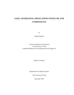 sage: generating applications with uml and components